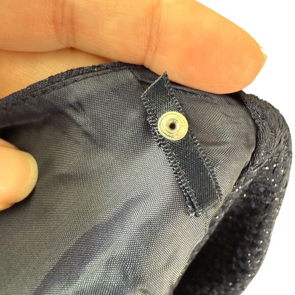 VTG Talbots Shell Tank Top 12W PETITE Navy Blue Shimmer Evening Lined Side Zip - Picture 8 of 15